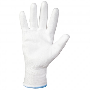 F-STRONGHAND-Handschutz, Polyester, PU beschichtet, Arbeitshandschuhe,  *WHITEGRIP* , weiß
