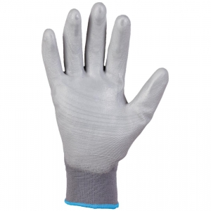 F-STRONGHAND-Handschutz, Polyester, PU beschichtet, Arbeitshandschuhe, *GREYGRIP*, grau