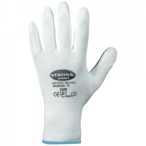 F-STRONGHAND-Handschutz, Nylon, PU beschichtet, Arbeitshandschuhe, *CLASSIC BEIJING*, weiß