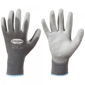 F-STRONGHAND-Handschutz, Nylon, PU beschichtet, Arbeitshandschuhe, *CLASSIC SHENZHEN*, Pkg.a`12, grau