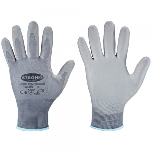 F-STRONGHAND-Handschutz, Nylon, PU beschichtet, Arbeitshandschuhe, *STANDARD SHENZHEN*, Pkg.a`12, grau