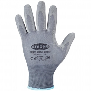 F-STRONGHAND-Handschutz, Nylon, PU beschichtet, Arbeitshandschuhe, *STANDARD SHENZHEN*, Pkg.a`12, grau