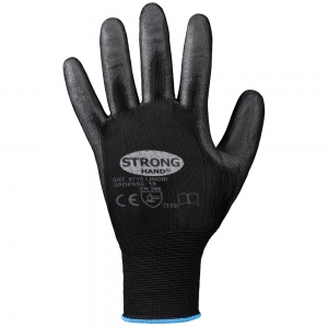 F-STRONGHAND-Handschutz, Nylon, PU beschichtet, Arbeitshandschuhe,  *LINGBI*, Pkg.a`12, schwarz