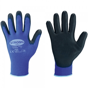 F-STRONGHAND-Handschutz, Nylon, PU beschichtet, Arbeitshandschuhe, *LINTAO*, Pkg.a`12, blau/schwarz