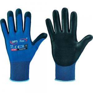 F-OPTIFLEX-Handschutz, Nylon-Arbeitshandschuhe, *YANTA*,  blau/schwarz