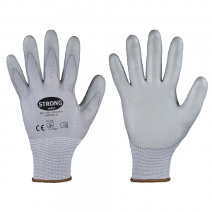 F-STRONGHAND-Handschutz, PU, Schnittschutzfaser, Arbeitshandschuhe, *KUNMING*, Pkg.a`12, grau/grau