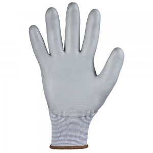 F-STRONGHAND-Handschutz, PU, Schnittschutzfaser, Arbeitshandschuhe, *KUNMING*, Pkg.a`12, grau/grau