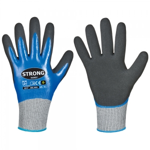 F-LEVEL -Handschutz5, Schnittschutz, Nitril beschichtet, Arbeitshandschuhe, *DELANO*, blau/schwarz