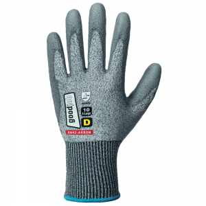 F-LEVEL 5-Handschutz, Schnittschutz, PU beschichtet, Arbeitshandschuhe, *AKRON*, grau/schwarz