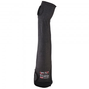 F-OPTIFLEX-Armschutz, Armschoner *BUENOS AIRES*, Schnitt- und Hitzeschutzliner, CAT2, schwarz melange, 45 cm, VE: 50 Stk.