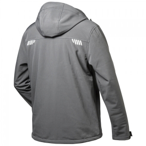 F-ELYSEE-Kälteschutz, Softshell-Jacke, *APOLLO*, mit Fell, grau/schwarz