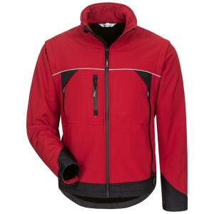 F-ELYSEE-Kälteschutz,  Softshell-Jacke, *OMEGA*, rot/schwarz
