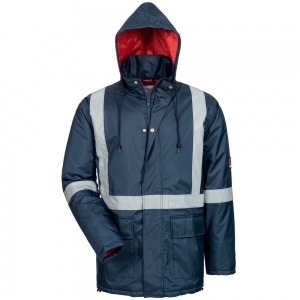 F-CRAFTLAND-Parka, *MELLUM*, marine/rot mit Reflexstreifen