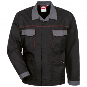 F-CRAFTLAND-Workwear, Bundjacke, Twill *LOKEREN*, schwarz/grau