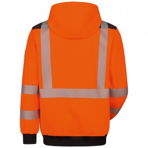 F-ELYSEE-Warnschutz, *FFRIDOLI* WARNSCHUTZ-HOODIE, warnorange/schwarz