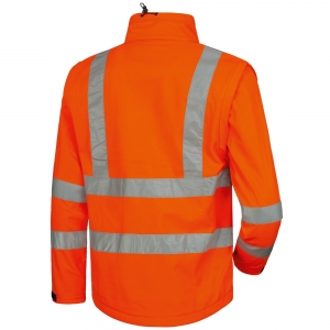 F-SAFESTYLE-Warnschutz, Warnschutz-Softshell-Jacke, *TYLER*, fluoreszierend orange