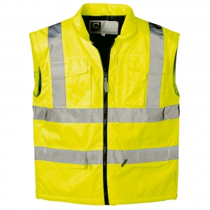 F-ELYSEE-Warnschutz, Warnschutz-2 in 1-Jacke, *BENJAMIN*, fluoreszierend gelb/marine abgesetzt