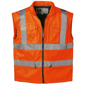 F-ELYSEE-Warnschutz, Warnschutz-2 in 1-Jacke, *PHILIPP*, fluoreszierend orange/marine abgesetzt