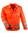 F-CRAFTLAND-Workwear, Warnschutzjacke mit Schnittschutz, *LINDE*, 245g/m², fluoreszierend orange