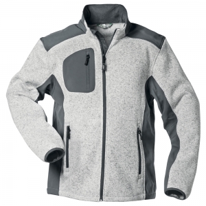 F-ELYSEE-Kälteschutz, Strickfleece-Jacke, *LINZ*, 320g/m², hellgrau/grau