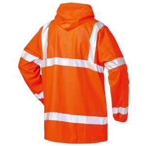 F-NORWAY-Warnschutz, PU-Stretch-Warnschutz-Regenjacke, *FINN*, 190g/m², fluoreszierend orange