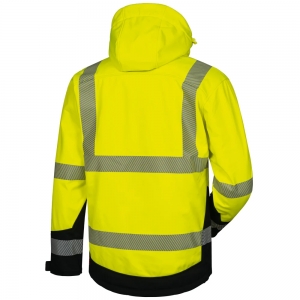 F-ELYSEE-Warnschutz, Warnschutz-Softshell-Jacke, *MELVIN*, fluoreszierend gelb/schwarz