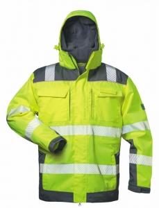 F-ELYSEE-Warnschutz, 2 in 1-Warnschutz-Jacke, *RUFUS*, fluoreszierend gelb/grau