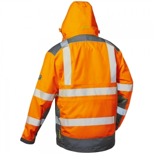 F-ELYSEE-Warnschutz, 2 in 1-Warnschutz-Jacke, *NIKLAS*, fluoreszierend orange/grau