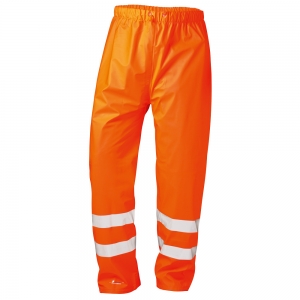 F-NORWAY-Warnschutz, PU-Stretch-Regenbundhose, *LINUS*, 190g/m², fluoreszierend orange