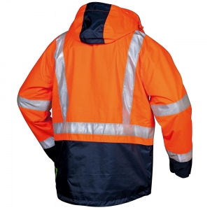 F-SAFESTYLE-Warnschutz, 3 in1 Warnschutz-Jacke, *UDO*, fluoreszierend orange/marine