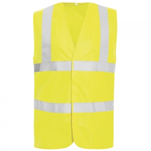 F-SAFESTYLE-Warnschutz, Warnschutz-Weste, *DAMIAN*, fluoreszierend gelb