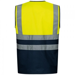 F-SAFESTYLE-Warnschutz, Warnschutz-Weste, *BERTHEL*, fluoreszierend gelb/marine