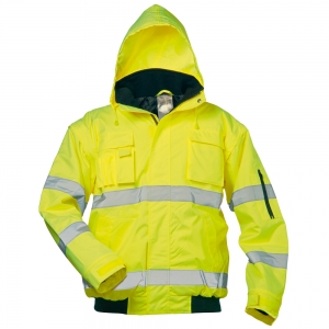 F-SAFESTYLE-Warnschutz, Warnschutz-Pilotenjacke, *ROLAND*, fluoreszierend gelb