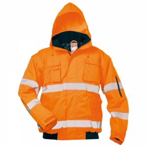 F-SAFESTYLE-Warnschutz, Warnschutz-Pilotenjacke, *TOM*, fluoreszierend orange