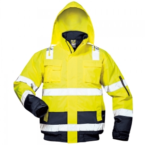 F-SAFESTYLE-Warnschutz, Warnschutz-Pilotenjacke, *AXEL*, gelb/marine