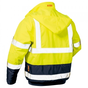 F-SAFESTYLE-Warnschutz, Warnschutz-Pilotenjacke, *AXEL*, gelb/marine