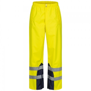 F-SAFESTYLE-Warnschutz, Warnschutz-Regenbundhose, *RENZ*, fluoreszierend gelb/marine abgesetzt