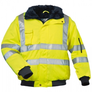 F-ELYSEE-Warnschutz, Warnschutz-Pilotenjacke, *FRIEDRICH*, fluoreszierend gelb