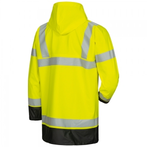 F-NORWAY-Warnschutz, Warnschutz-PU-Regenjacke, *MANFRED*, gelb/schwarz
