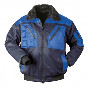 F-NORWAY-Pilotenjacke, *VEGA*, 250g/m², marine/royal abgesetzt