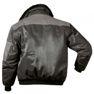 F-NORWAY-Pilotenjacke, *ASKIM*, 250g/m², schwarz/grau abgesetzt