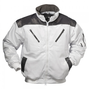 F-ALASKA Kälteschutz, Piloten-Jacke, *HOLLIS*, 250g/m², weiß/grau abgesetzt
