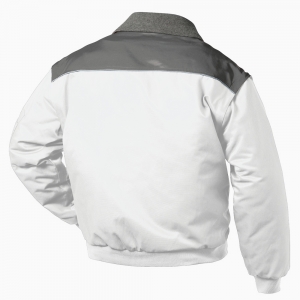 F-ALASKA Kälteschutz, Piloten-Jacke, *HOLLIS*, 250g/m², weiß/grau abgesetzt