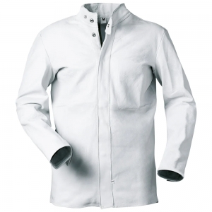 F-CRAFTLAND-Workwear, Vollleder-Jacke, *EDGAR*, weiß