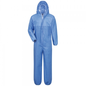 F-TECTOR-Einwegschutz, SMS, *Einweg-Overall, Schutzanzug, Einmal-Schutzoverall, TEGEL*, blau