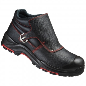 F-S3-BASIC-LINE-Fußschutz, Schweißer-Sicherheitsstiefel, *MAGDEBURG ÜK*, schwarz/rot abgesetzt