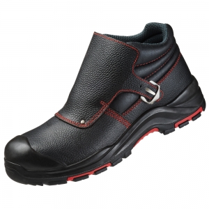 F-S3-BASIC-LINE-Fußschutz, Schweißer-Sicherheitsstiefel, *MAGDEBURG ÜK*, schwarz/rot abgesetzt