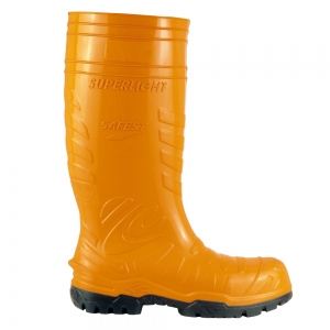 F-S5-COFRA-Fußschutz, PU-Stiefel, Gummistiefel, *PALESE*, orange/schwarz