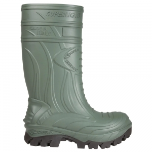 F-S5-COFRA-Fußschutz, PU-Stiefel, Gummistiefel, *FOGGIAE*, grün/beige-schwarz