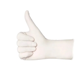 AMPRI-Einwegschutz, Einweg-Latex-Handschuhe, BASIC PLUS  gepudert, VE = Pkg. á 100 Stück, weiß